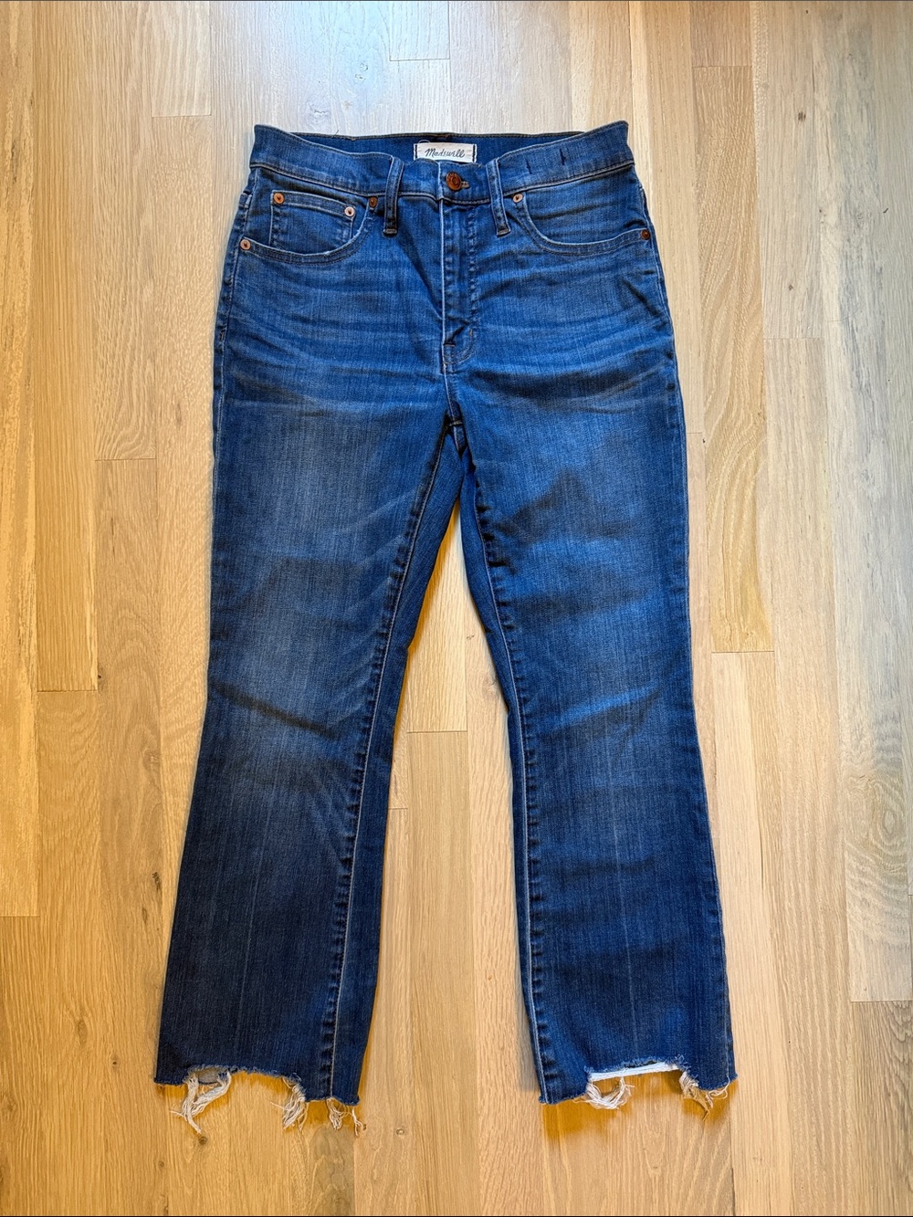 Madewell Cali Demi Boot Jeans with Raw Hem